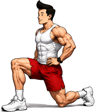 片膝をついた yoisho のキャラクター