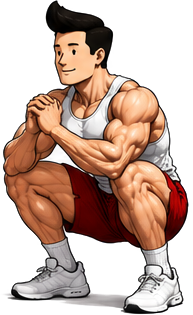 しゃがんだ yoisho のキャラクター